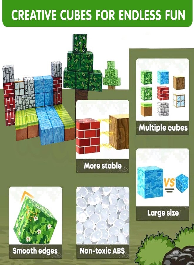 Kidology 48PCS Magnetic Blocks | Build Mine Magnet World Magic Portal Set - STEM Magnetic Tiles Building Blocks Toy for Toddlers | Creative Sensory Outdoor Learning Toy for Kids Ages 3+ - Image 4